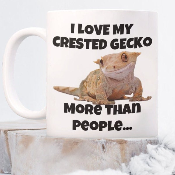 Big Coffee Mug, Crested Gecko, Lizard Reptile Gecko, Large Coffee Mug, Gift For Him, Reptile Cup, Lizard Mug, Desert Dweller, Cold Blooded