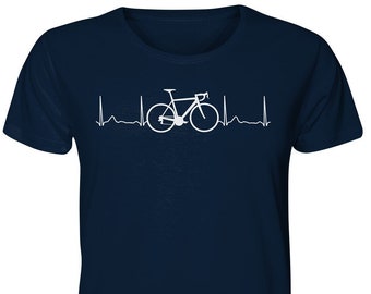 Heartbeat Bike - T-Shirt Bio Bio - | | de chemise de vélo Tshirt de vélo | | de vélo de route Motif cadeau Heartbeat