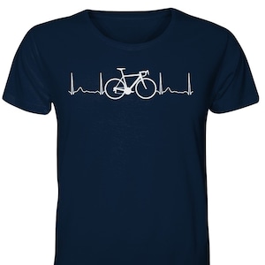 Heartbeat Bike - Organic Organic T-Shirt - | Bicycle Shirt | Bike Tshirt | Road bike | Gift Motif Heartbeat