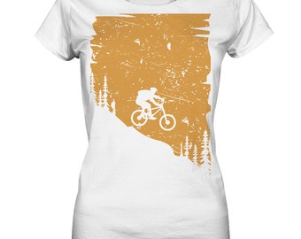 Downhill - Ladies Organic Bio T-Shirt  | Fahrrad Shirt | Bike T-Shirt | Mountain-Bike | MTB | Geschenk