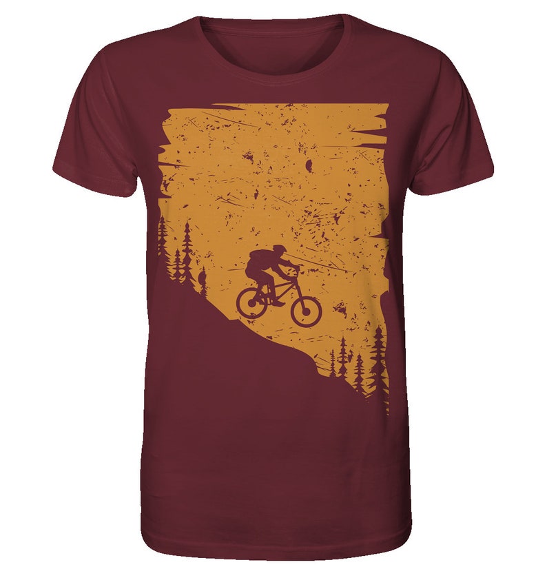 Downhill Organic Bio T-Shirt Fahrrad Shirt Bike T-Shirt Mountain-Bike MTB Geschenk Bild 5