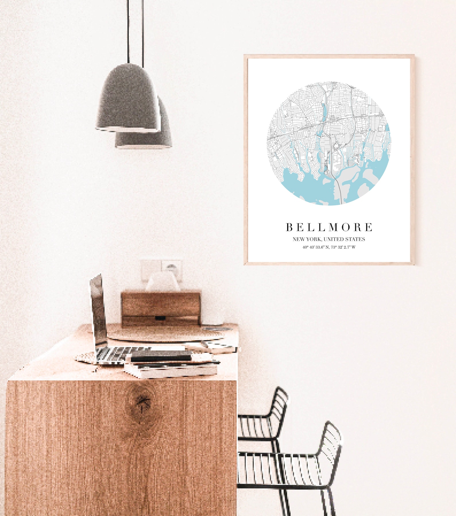 Map of Bellmore NY Digital Download, Map of Bellmore NY, Map of North ...