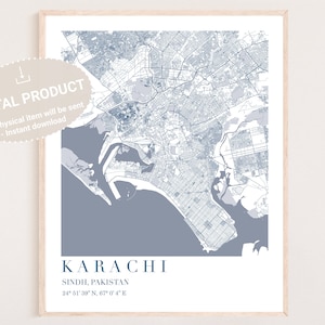 Karachi Map pdf | Pakistan Poster | Print Karachi | Karachi Wall Art | Karachi Art | Karachi Poster | Karachi Map | Karachi Map Download