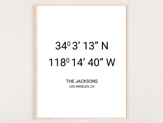 Coordinates Print Coordinate Print Coordinates Wall Art - Etsy