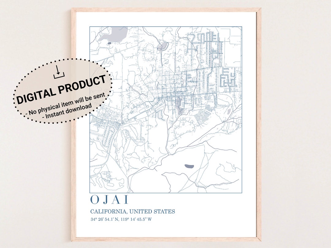 Map of Ojai California, Map of Ojai and Surrounding Area, Street Map of