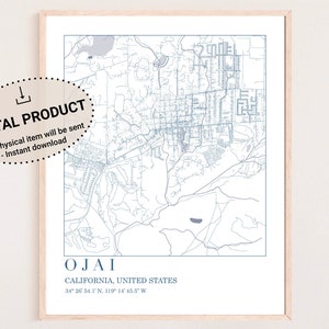 Kaart van Ojai Californië, Kaart van Ojai en omgeving, Stratenplan van Ojai CA, Kaart van Ojai Area, Kaart van Ojai CA Area, Kaart van Ojai Valley