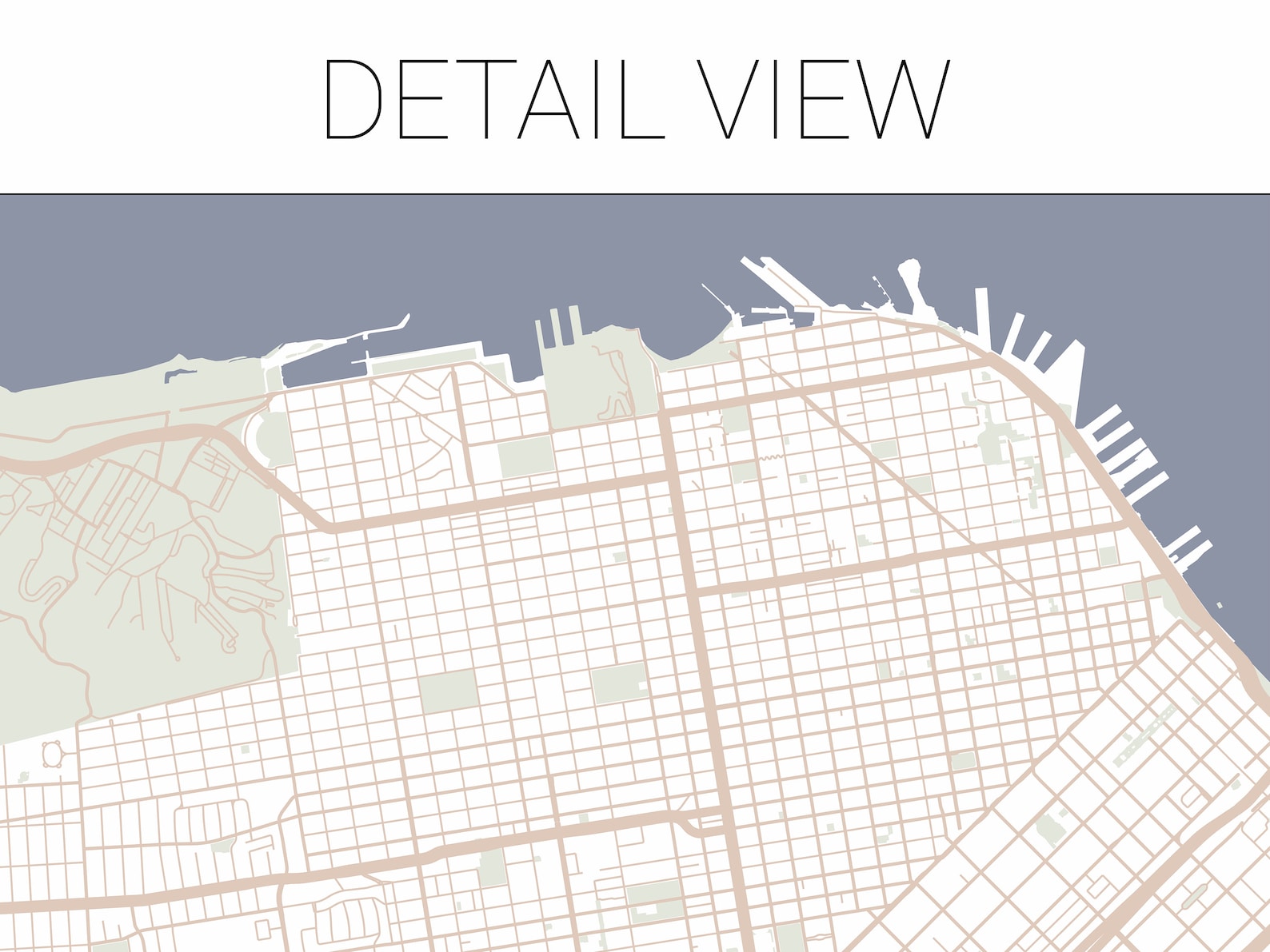 San Francisco Printable Map Map San Francisco Map San - Etsy
