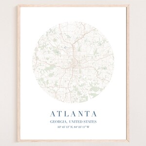 Atlanta Map Print | Atlanta Map Art | Atlanta City Map | Atlanta Map | Atlanta Wall Art | Atlanta Wall Print | Map of Atlanta