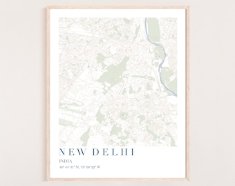 New Delhi Map | India Map | Delhi | Map India | New Delhi | New Delhi Poster | New Delhi Map | New Delhi Map Print India