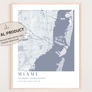 Map of Miami beach, Florida map, printable map of Miami Beach, Miami city map printable, printable map of Miami, map of Miami print