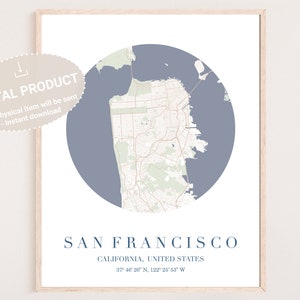 San Francisco Printable Map | Map San Francisco | Map San Francisco Map Neighborhoods | High Resolution Map San Francisco Map | Digital SF