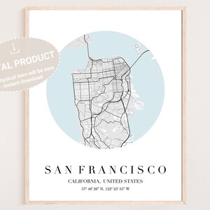 San Francisco Printable Map | Map San Francisco | Map San Francisco Map Neighborhoods | High Resolution Map San Francisco Map | Digital SF