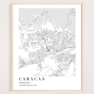 Karte von Caracas | Karte Caracas Venezuela | Caracas Kunst | Poster | Stadt Karte Caracas Venezuela | Karte von Caracas-Stadt | Caracas Karte