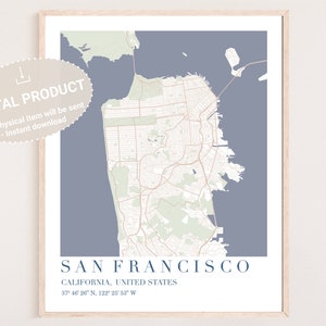 San Francisco Printable Map | Map San Francisco | Map San Francisco Map Neighborhoods | High Resolution Map San Francisco Map | Digital