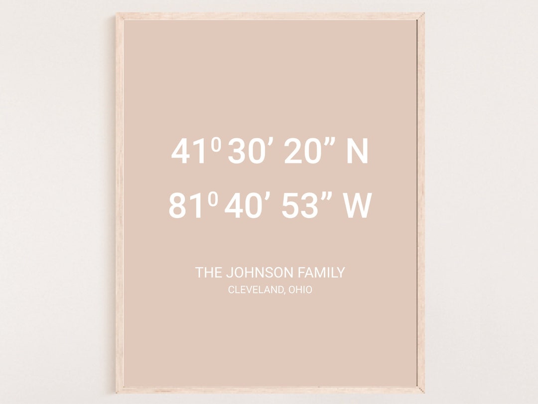 Coordinates Print, Coordinate Print, Coordinate Art, Coordinates Wall ...