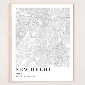 Neu-Delhi Karte | Indien Karte | Neu-Delhi | Landkarte Indien | Neu-Delhi | Neu-Delhi Poster | Neu-Delhi Karte | Neu-Delhi Landkarte Druck Indien