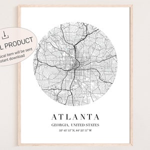 Atlanta Digital Print | Atlanta Map Print | Atlanta Map Art | Atlanta City Map | Atlanta Wall Art | Atlanta Wall Print | Map of Atlanta