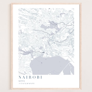 Karte von Nairobi | Kenia Karte | Nairobi Kenia | Kenia Afrika | Nairobi Karte | Nairobi Kunst | Nairobi Karte Ausdrucken | Kenia Reise Poster