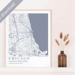 Chicago Map Download | Digital Download | Chicago Map Print | Chicago ...