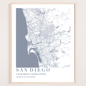 San Diego Map Wall Art Print | San Diego Map Print | San Diego Art | San Diego Print | San Diego City Map | San Diego Art | San Diego CA