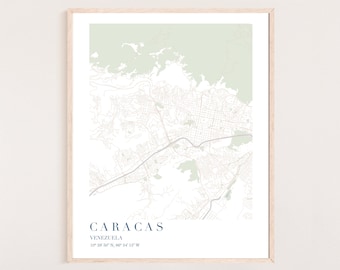 Map Of Caracas | Map Of Caracas Venezuela | Caracas Art | Caracas Poster | City Map Of Caracas Venezuela | Map Of Caracas City | Caracas Map