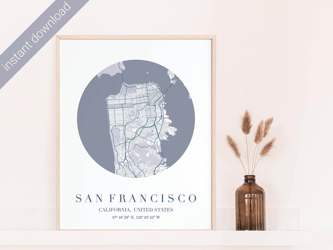 San Francisco Printable Map Map San Francisco Map San Francisco Map ...