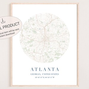 Atlanta Digital Print | Atlanta Map Print | Atlanta Map Art | Atlanta City Map | Atlanta Wall Art | Atlanta Wall Print | Map of Atlanta