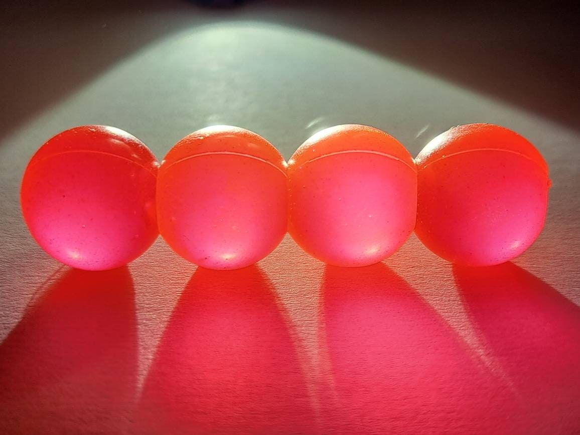 50 16mm Uv Enhanced Soft Beads. Three Best Colors for Salmon Trout