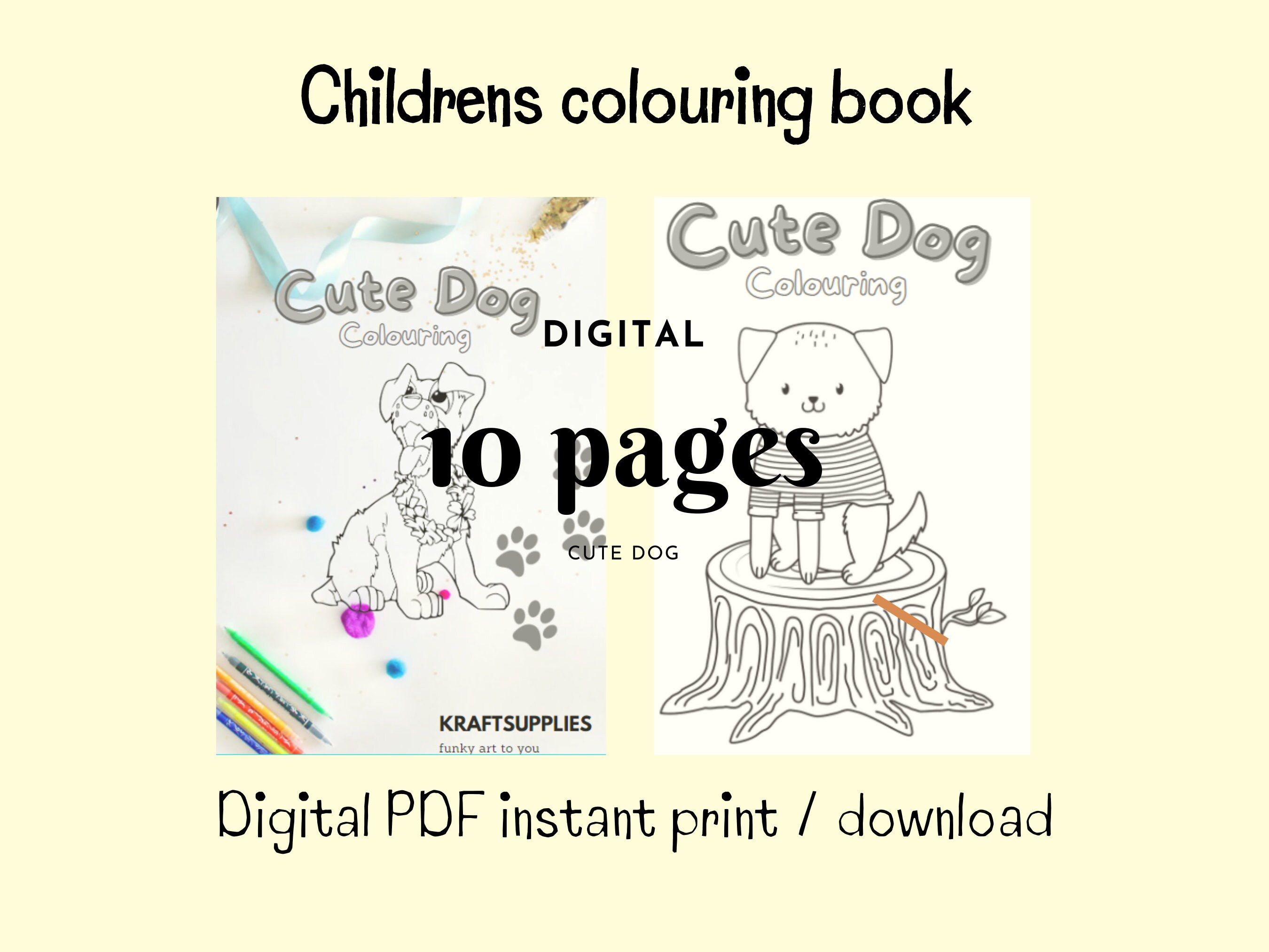 Colouring Book Colour Pages For Children Instant Download Etsy