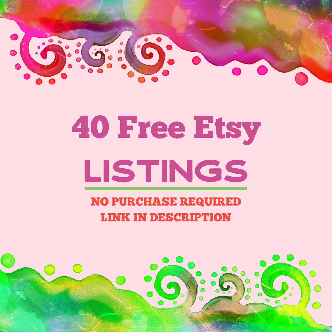40 Free Etsy Listings, No Purchase Required, New Etsy Referral Link