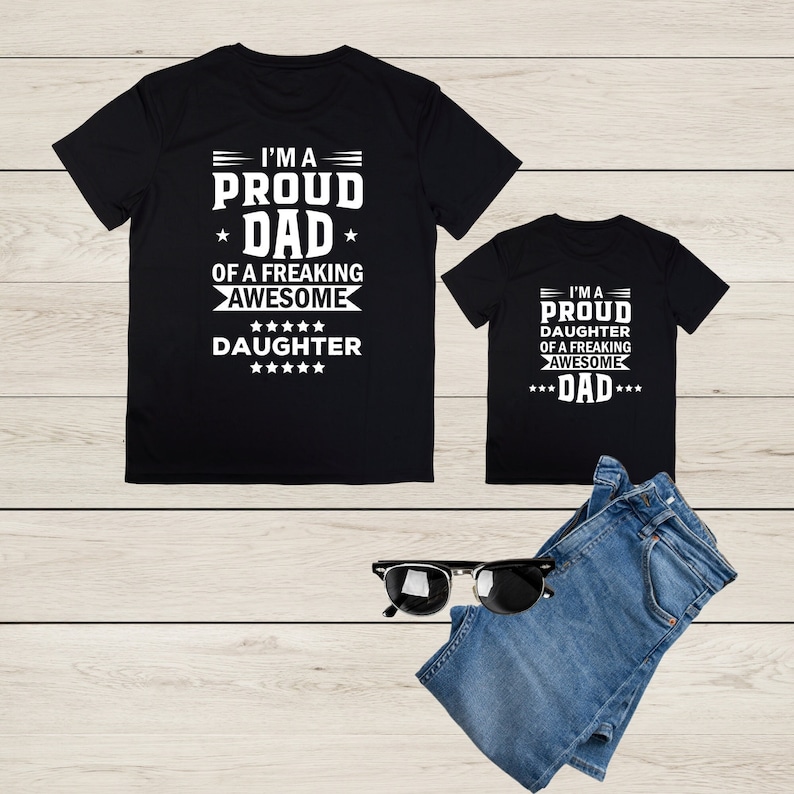Father Tee I'm a Proud DAD Be Freaking Awesome Twins T-Shirt