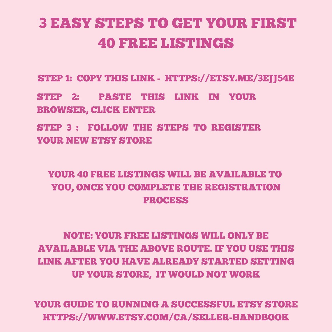 40 Free Etsy Listings, No Purchase Required, New Etsy Referral Link