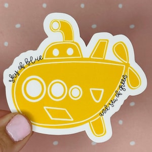Beatles Yellow Sub 3&quot; Vinyl Sticker