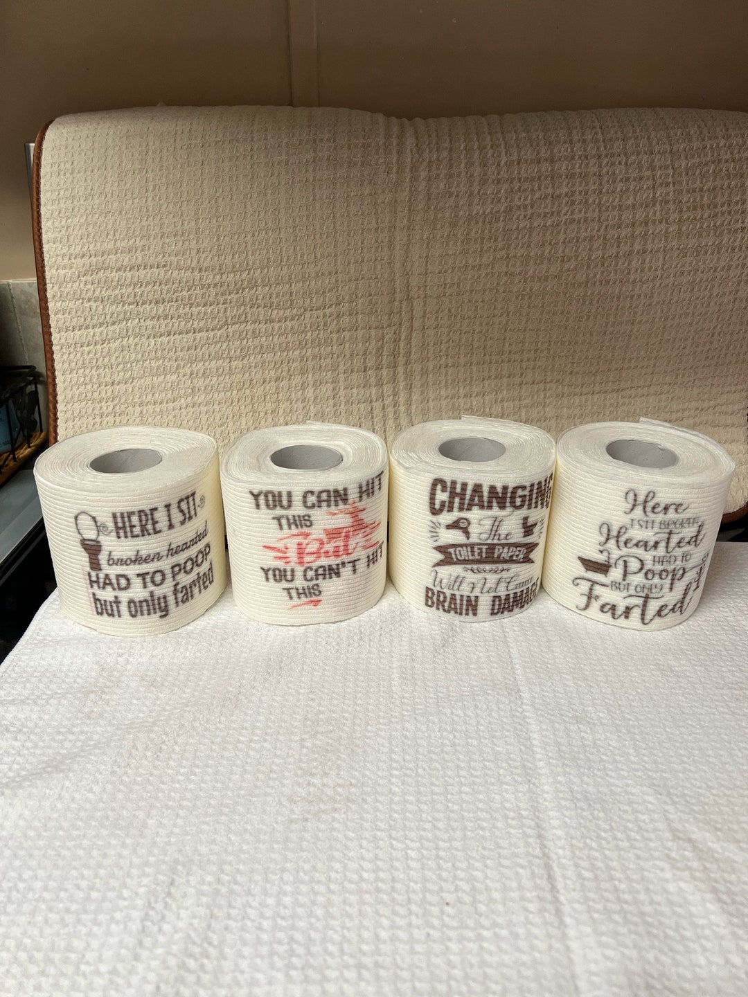 Toilet Paper Rolls Sublimated Humorous Quotes Sayings Etsy