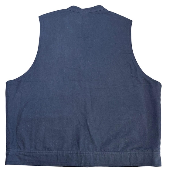 VTG Sacred Threads Wool Patchwork Buttoned Vest M… - image 3