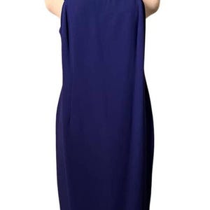 VTG Ursula of Switzerland Cocktail Sheath Dress Size 12 P Petite Blue Purple