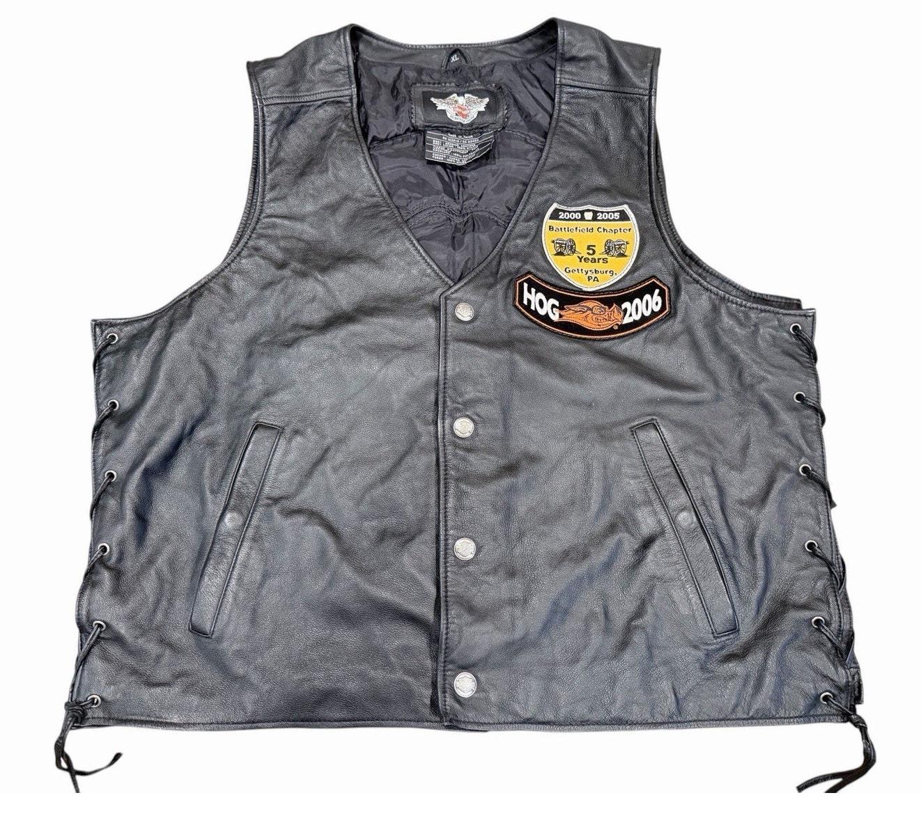 Hog Leather Vest - Etsy