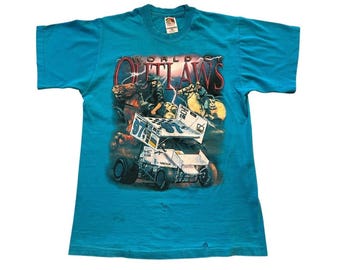 VTG 90年代 シングルステッチ スプリント カーレーシングTシャツ 両面 World of Outlaws M