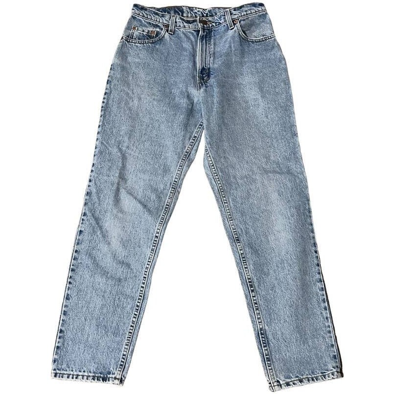 Vintage Levi's 550 Relaxed Tapered Leg Jeans 100% Cotton Size 13JR Light Wash