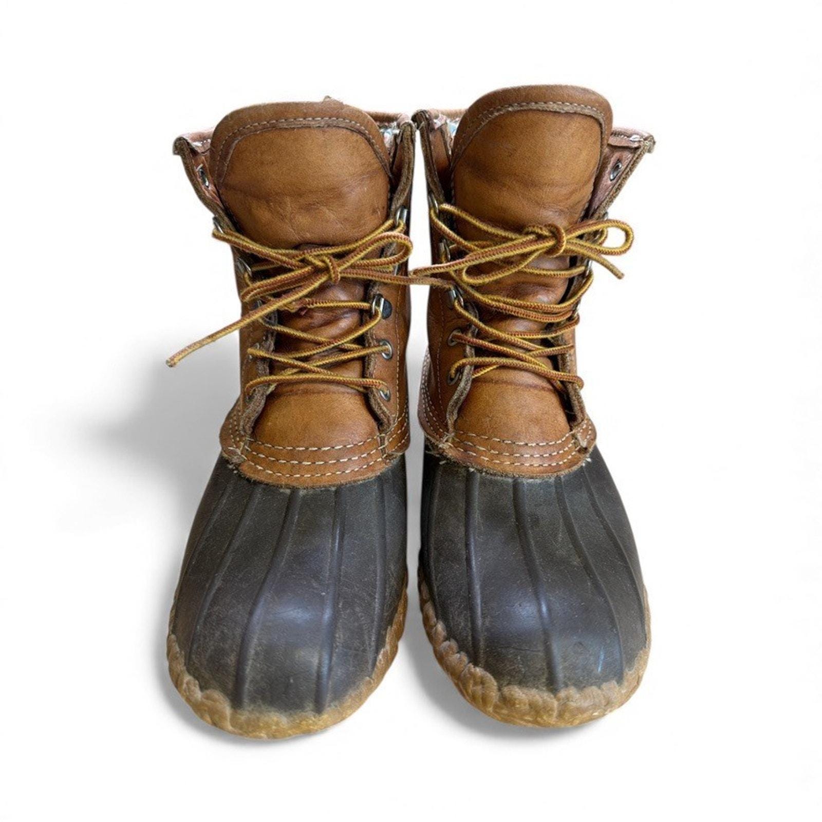 Vintage LL Bean Leather Hunting Boots, Thinsulate Gore-tex 