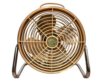 MCM 50s 60s Retro Ambassador Fan WORKS Tan Brown