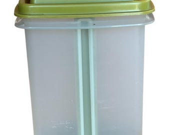 Juego de 3 recipientes para encurtidos Tupperware Vintage de mediados de siglo, color verde aguacate, n.° 1560-8, 8.5"