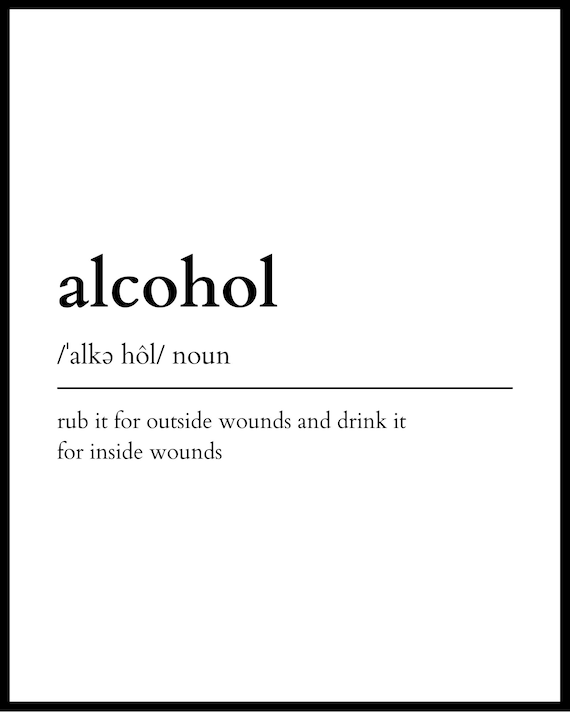 Alcohol Definition Poster Digital Download Funny Home - Etsy Alcohol Definition Poster Digital Download Funny Home - Etsy