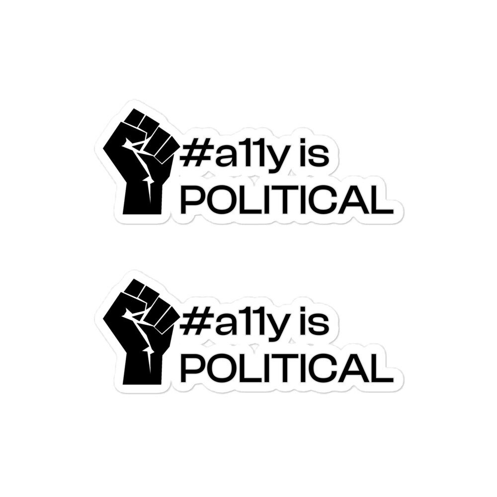 A11y is Political, the Gibby Variation Bubble-free Stickers - Etsy