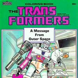 Transformers A Message from Outer Space Coloring Book 1985 PDF DIGIFILE