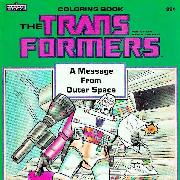 Transformers A Message from Outer Space Coloring Book 1985 PDF DIGIFILE