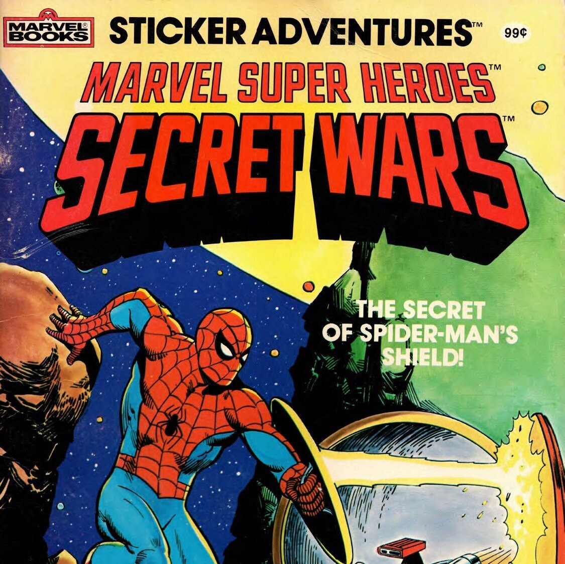 1984 Secret Wars the Secret of Spidermans Shield Sticker