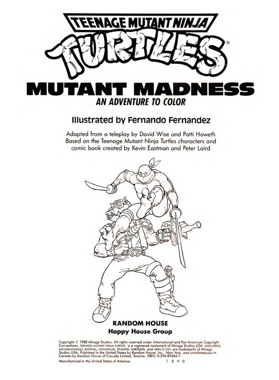 TMNT Adult Coloring Page