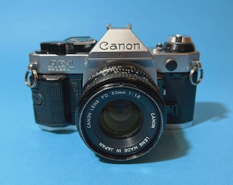 Vintage Canon AE-1 Program 50mm F/1.8 Kit Lens Film SLR