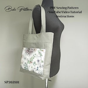 Patron imprimable PDF de sac à bandoulière, Patron PDF de sac facile, Patron de couture numérique PDF de sac à bandoulière, Patron de sac cartable (pour A1, A4, lettre)